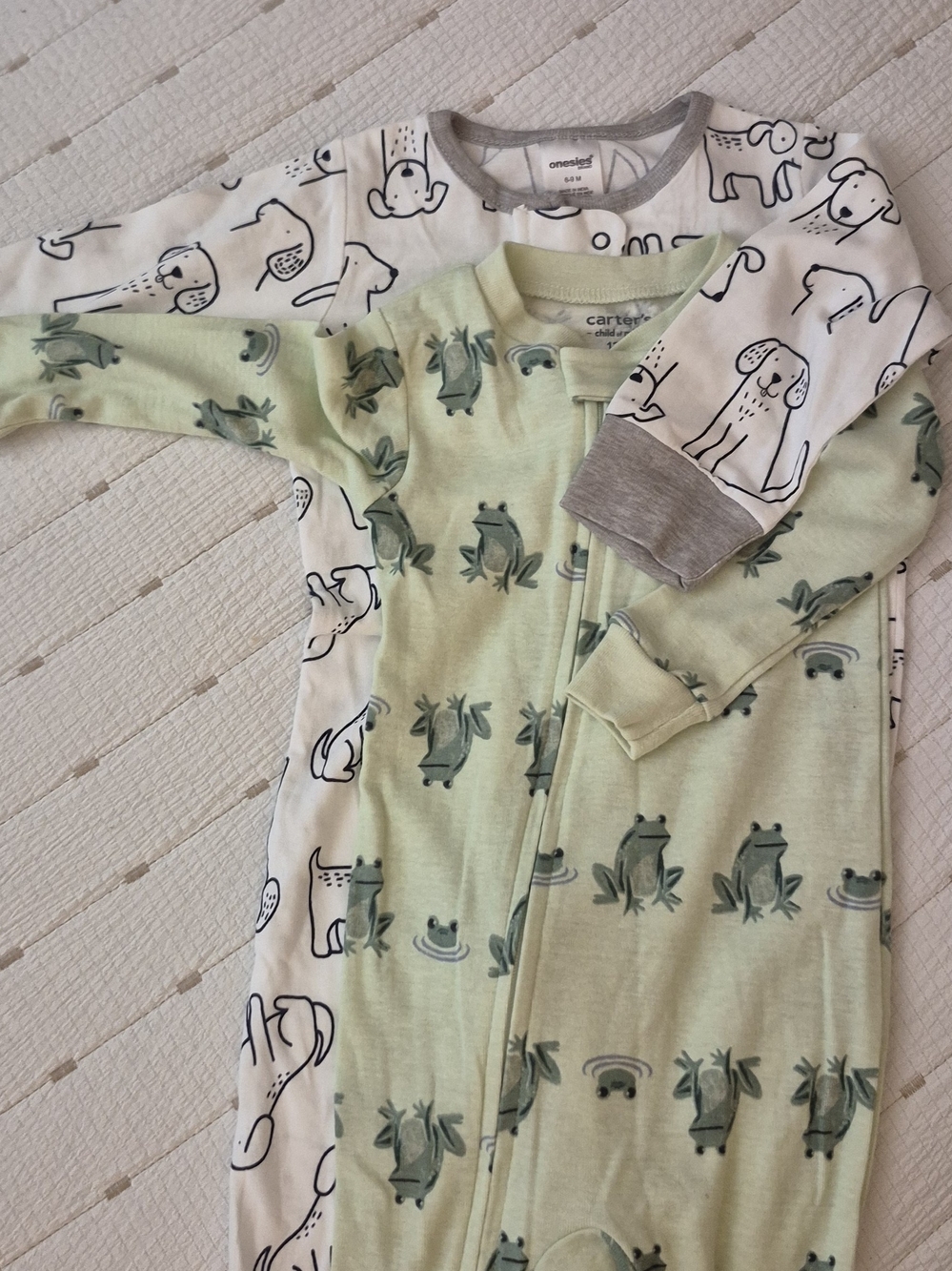 2 For 1 Baby Print Footed Pajamas